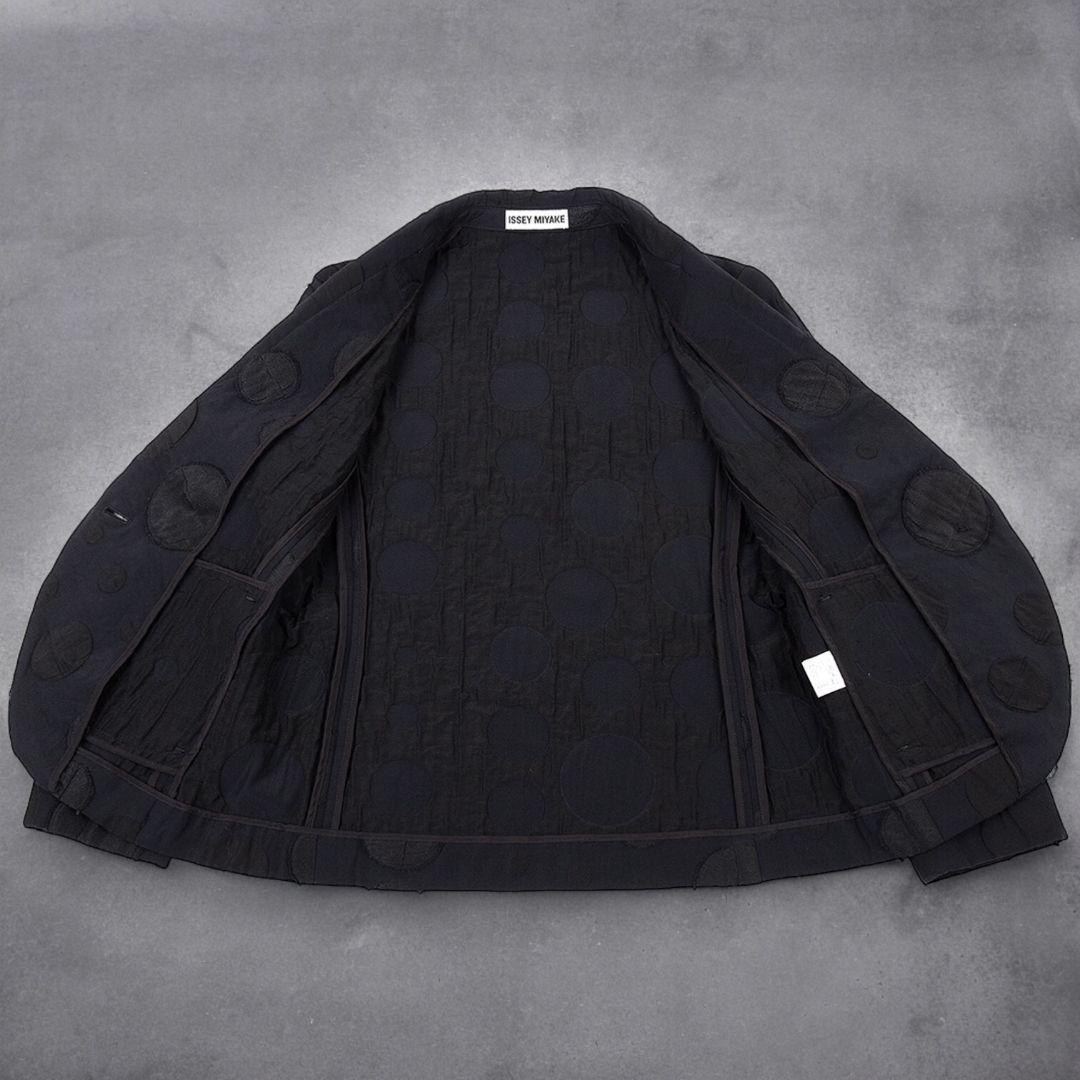 豪華 □美品 ISSEY MIYAKE ドット切替 テーラードジャケット ジャケット・アウター