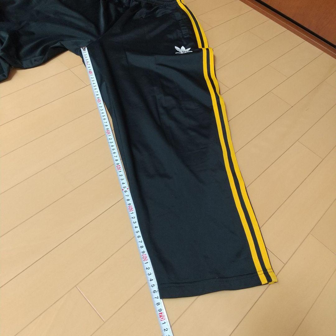 adidas トラックスーツ ブラック イエロー ジャージ セットアップ
