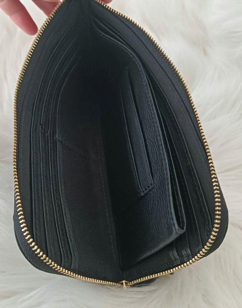 美品✨HAYNI✨POMTATA✨長財布　L字　ドット　レザー　ブラック