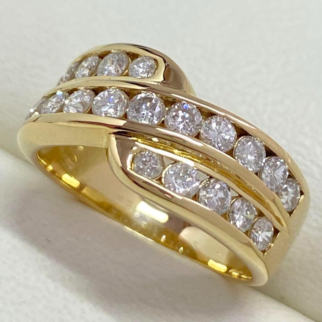K18　天然 ダイヤモンドリング　D1.14ct　サイズ15号　5.4g