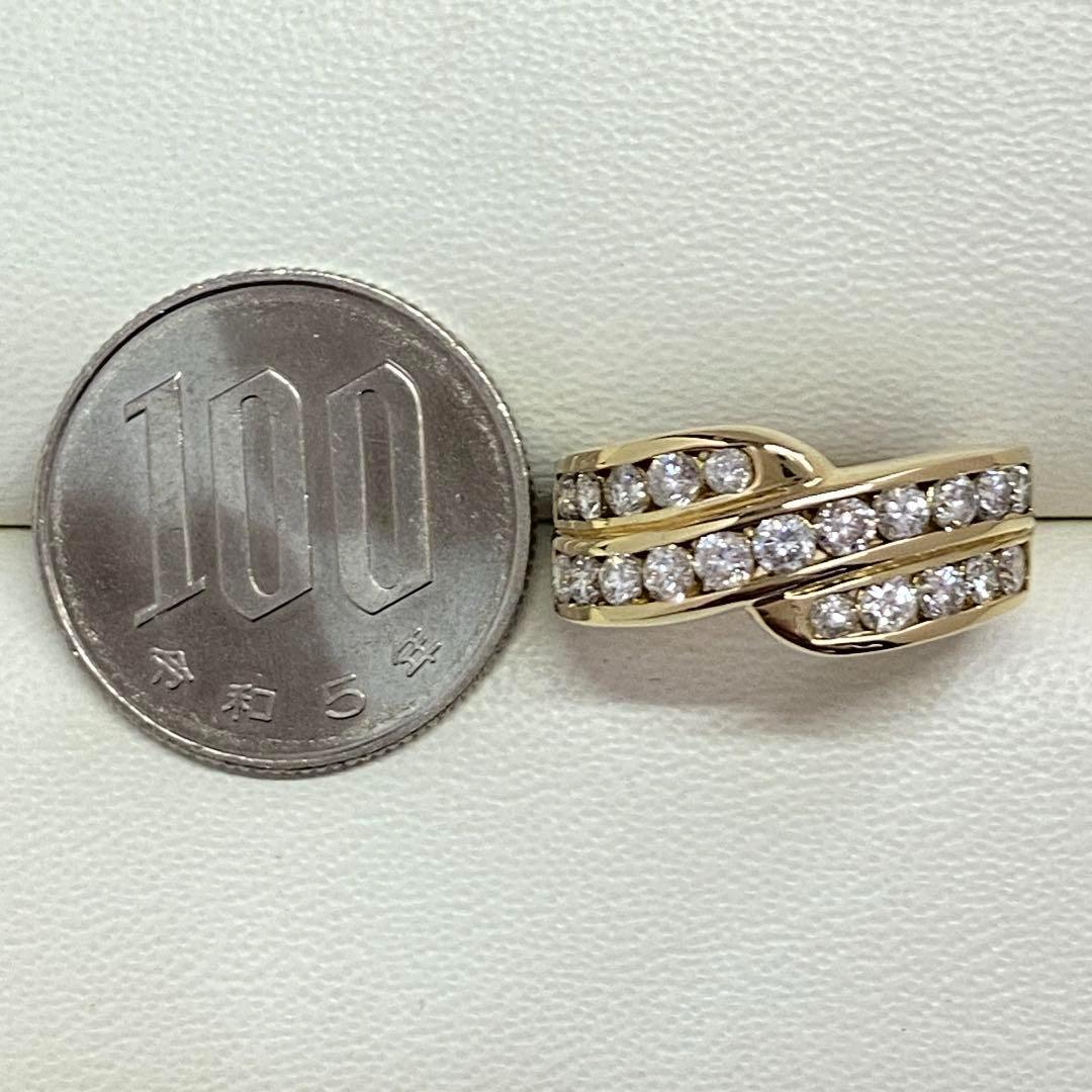 K18　天然 ダイヤモンドリング　D1.14ct　サイズ15号　5.4g