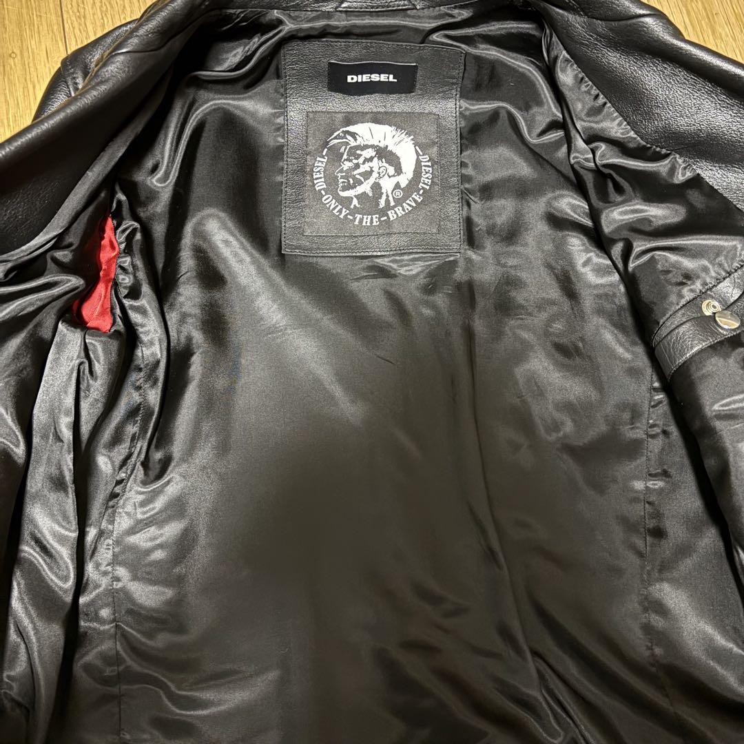 DIESEL ブラック ダブルライダースジャケット DIESEL ブラック ダブルライダースジャケット