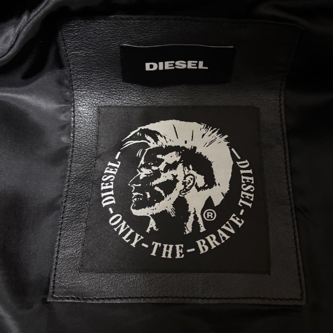DIESEL ブラック ダブルライダースジャケット DIESEL ブラック ダブルライダースジャケット