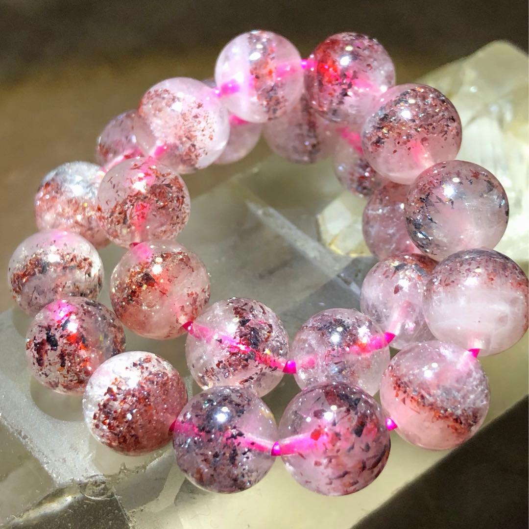 ☆高級品質!福財弁天宝珠!極美!レッドスーパー セブン ブレス