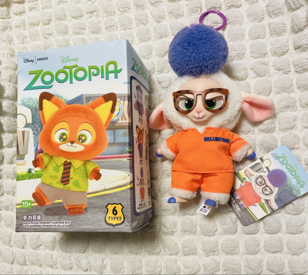 ディズニー×MINISOコラボ　ズートピアぬいぐるみペンダント6体コンプセット ディズニー×MINISOコラボ ズートピアぬいぐるみペンダント6体