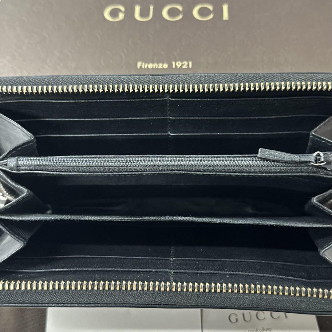 新品同様‼️ グッチ　GUCCI 財布　長財布　スタッズ　ラウンドファスナー