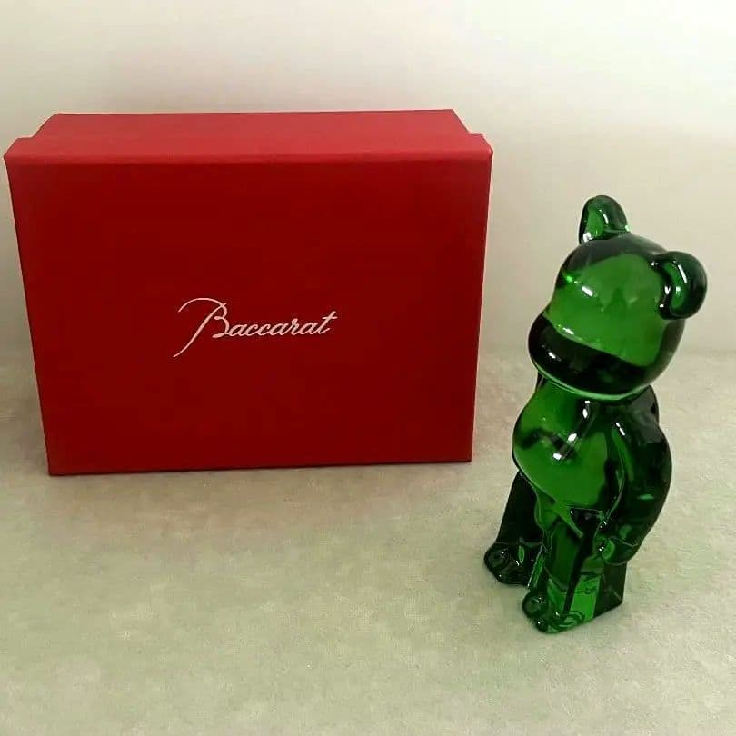 【超美品】バカラ　x　ベアブリック　【グリーン】