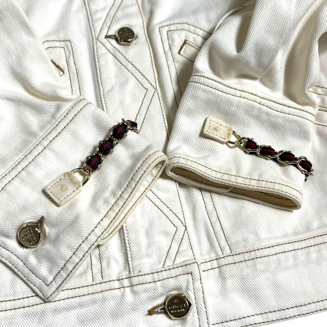 希少✨ GUCCI デニムジャケット コットン オクタゴンメタル