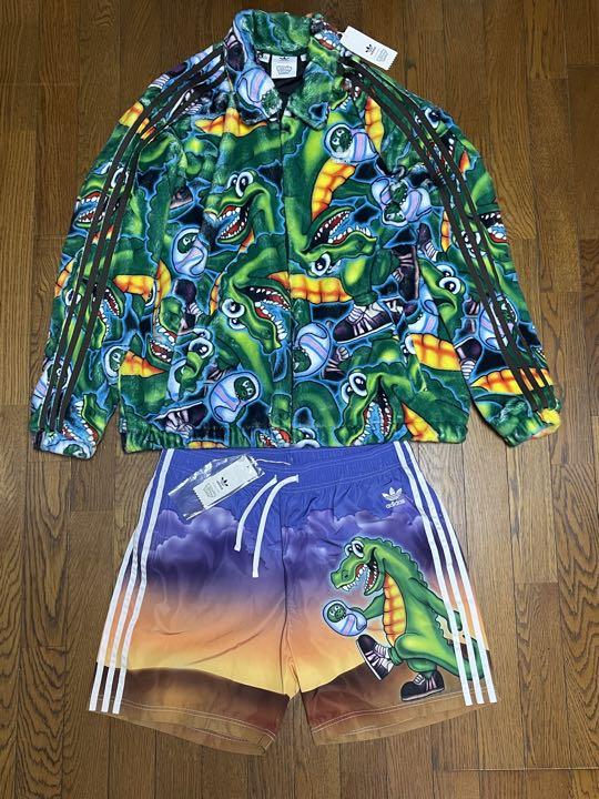 アディダス×カーウィン・フロスト緑ワニ柄ジャケット上着クロコダイル鰐クロコ恐竜 画像9