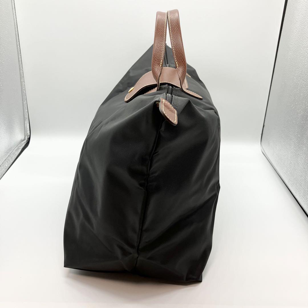 未使用級】ロンシャン ボストンバッグ ブラック プリアージュ大 未使用級】ロンシャン ボストンバッグ ブラック プリアージュ大