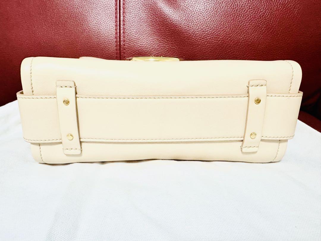 Chloé ピンクベージュ レザー ショルダーバッグ