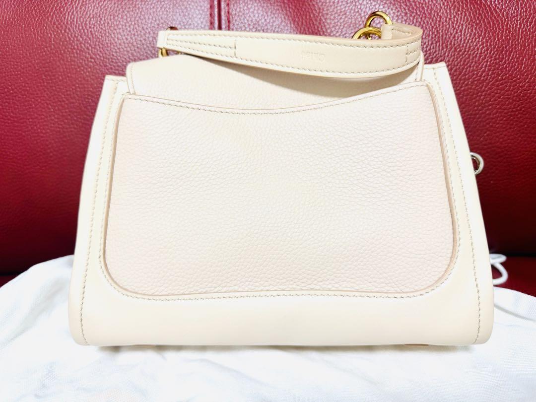 Chloé ピンクベージュ レザー ショルダーバッグ