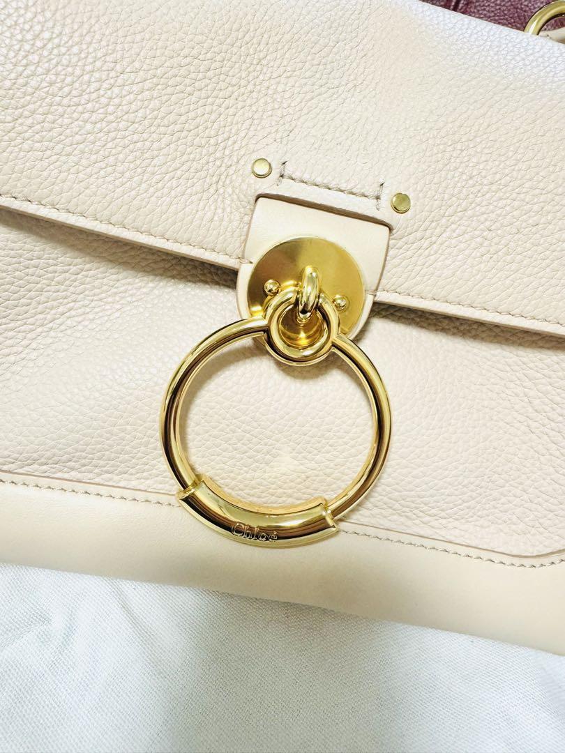 Chloé ピンクベージュ レザー ショルダーバッグ