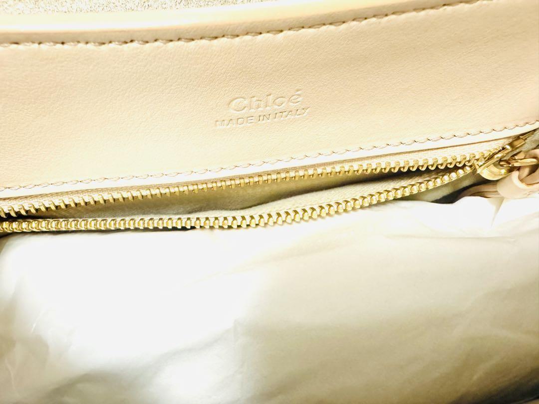 Chloé ピンクベージュ レザー ショルダーバッグ