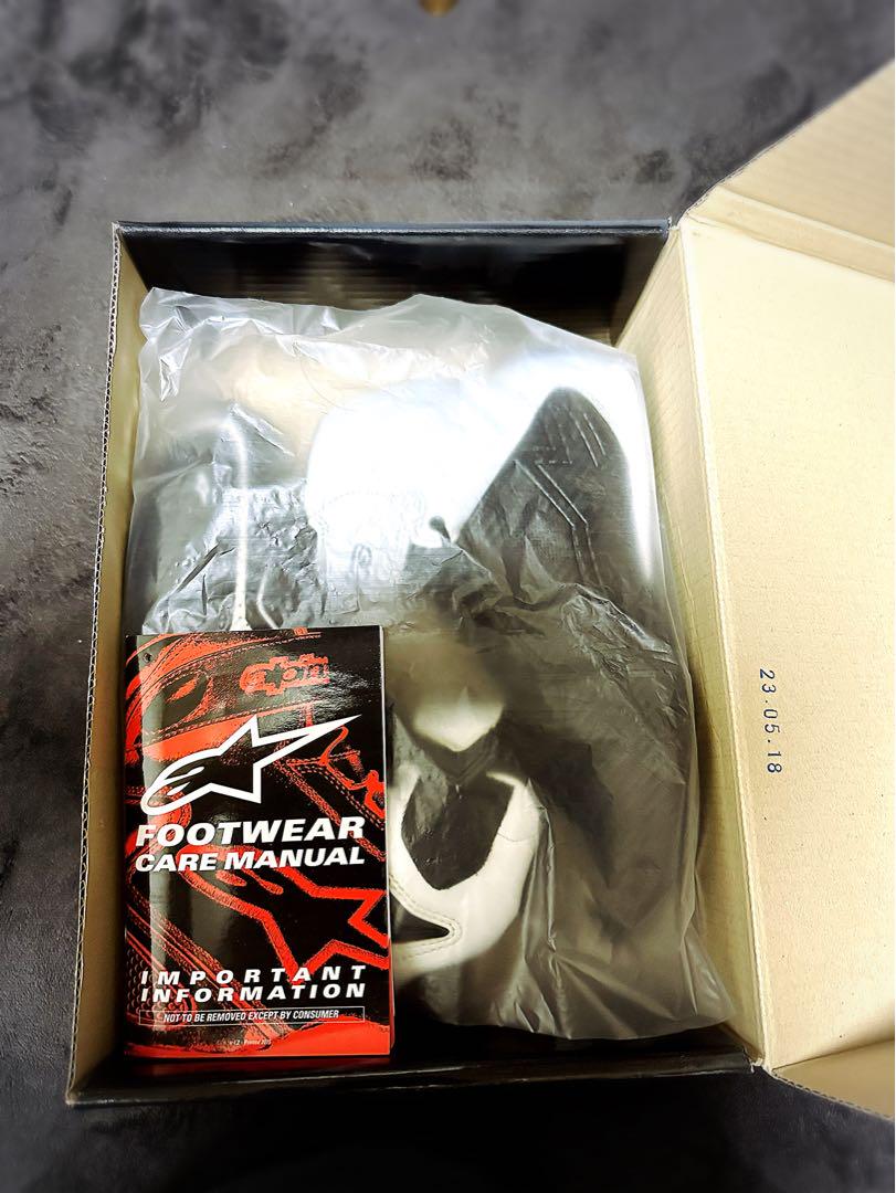 Alpinestars レーシングブーツ 黒/白 FASTER 2 ブーツ9.5