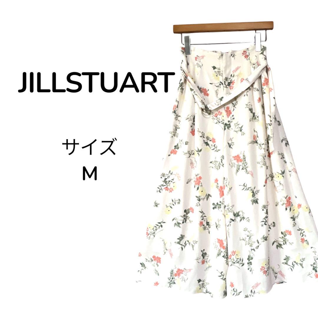 JILL STUART 花柄 フレアパンツ ガウチョパンツ ベルト付き Mサイズ