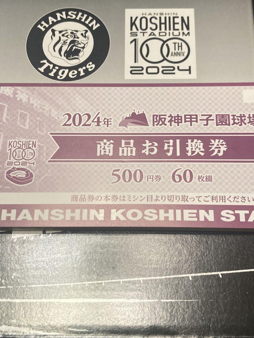 阪神甲子園球場　商品お引換券　2024年　500円×60枚