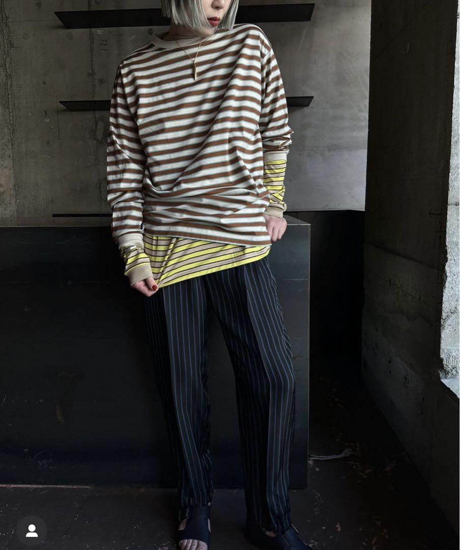 6(ROKU) COTTON BORDER LONG Tシャツ　ボーダーtシャツ 6(ROKU) COTTON BORDER LONG Tシャツ ボーダーtシャツ