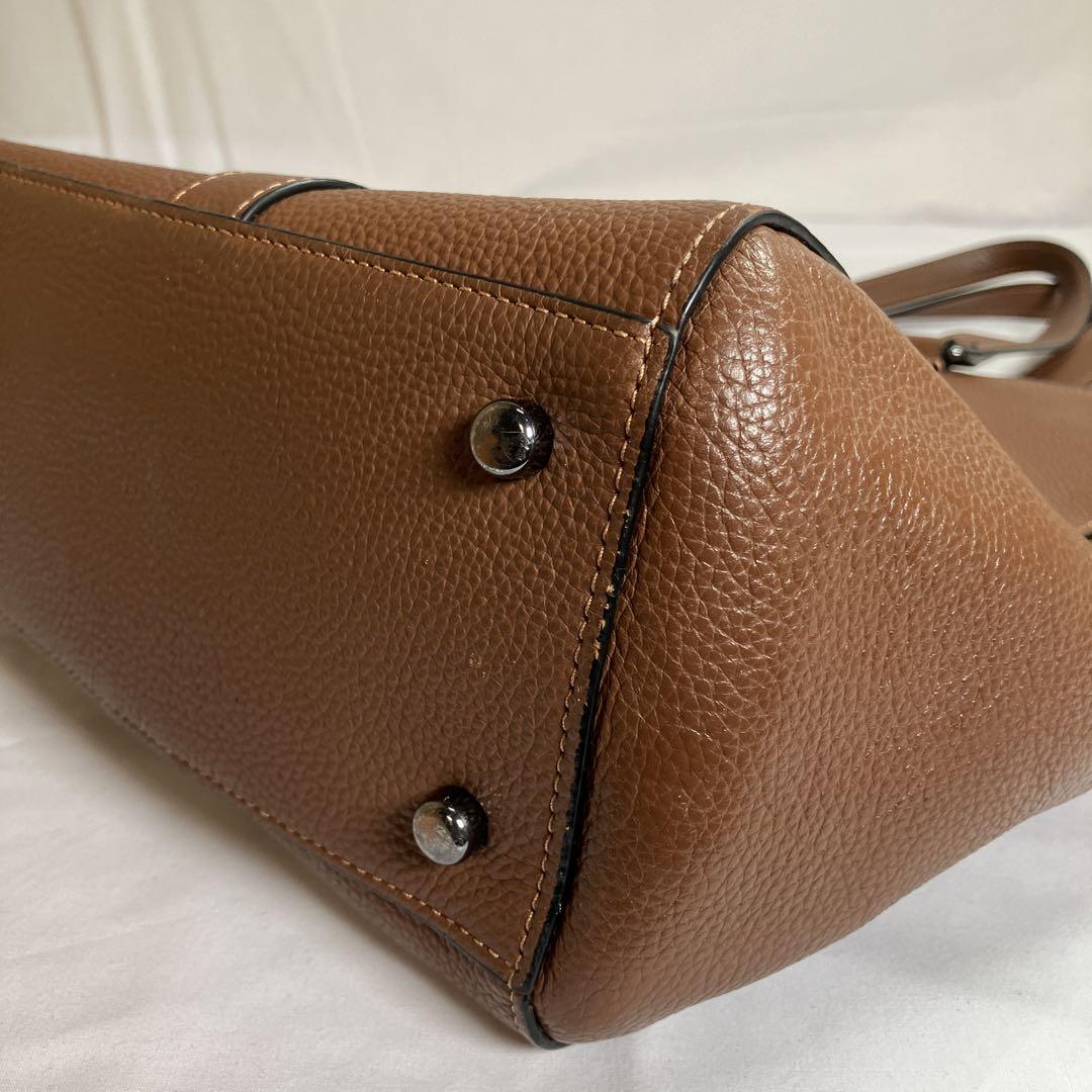 【NR】　COACH ブラウンレザートートバッグ