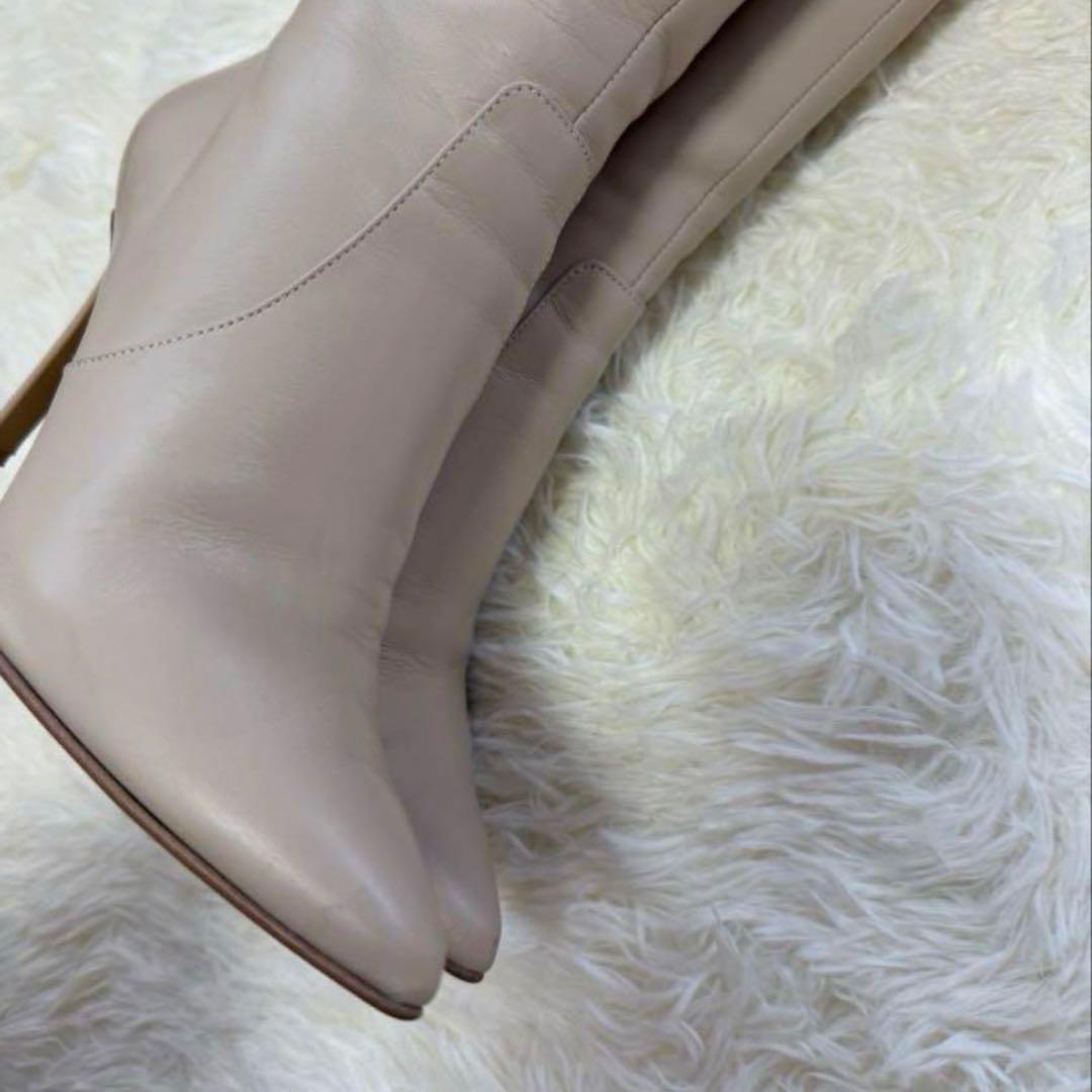 【美品】DIANA ベージュ ロングブーツ 高ヒール(23cm)