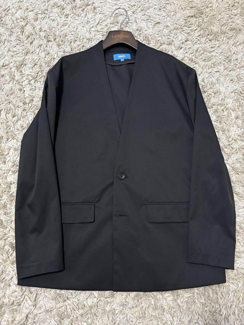 【50着限定品】WWS ワークウェアスーツ ノーカラージャケット ブラック M