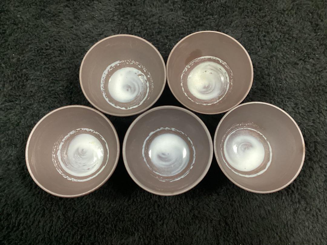 ほうじ茶急須茶碗5個セット 陶器製備前焼