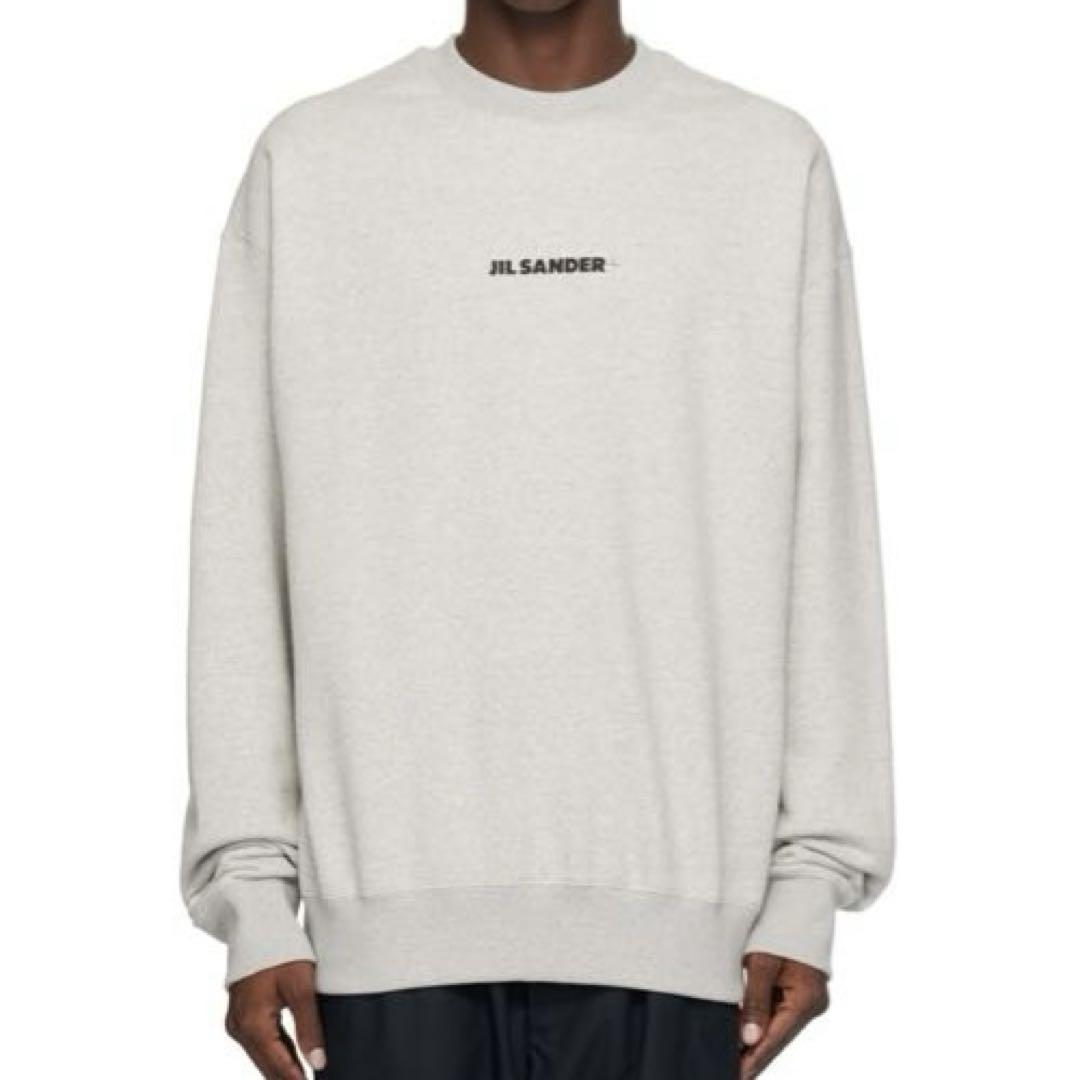 JIL SANDER（ジルサンダー）グレー ロゴプリント スウェットシャツ