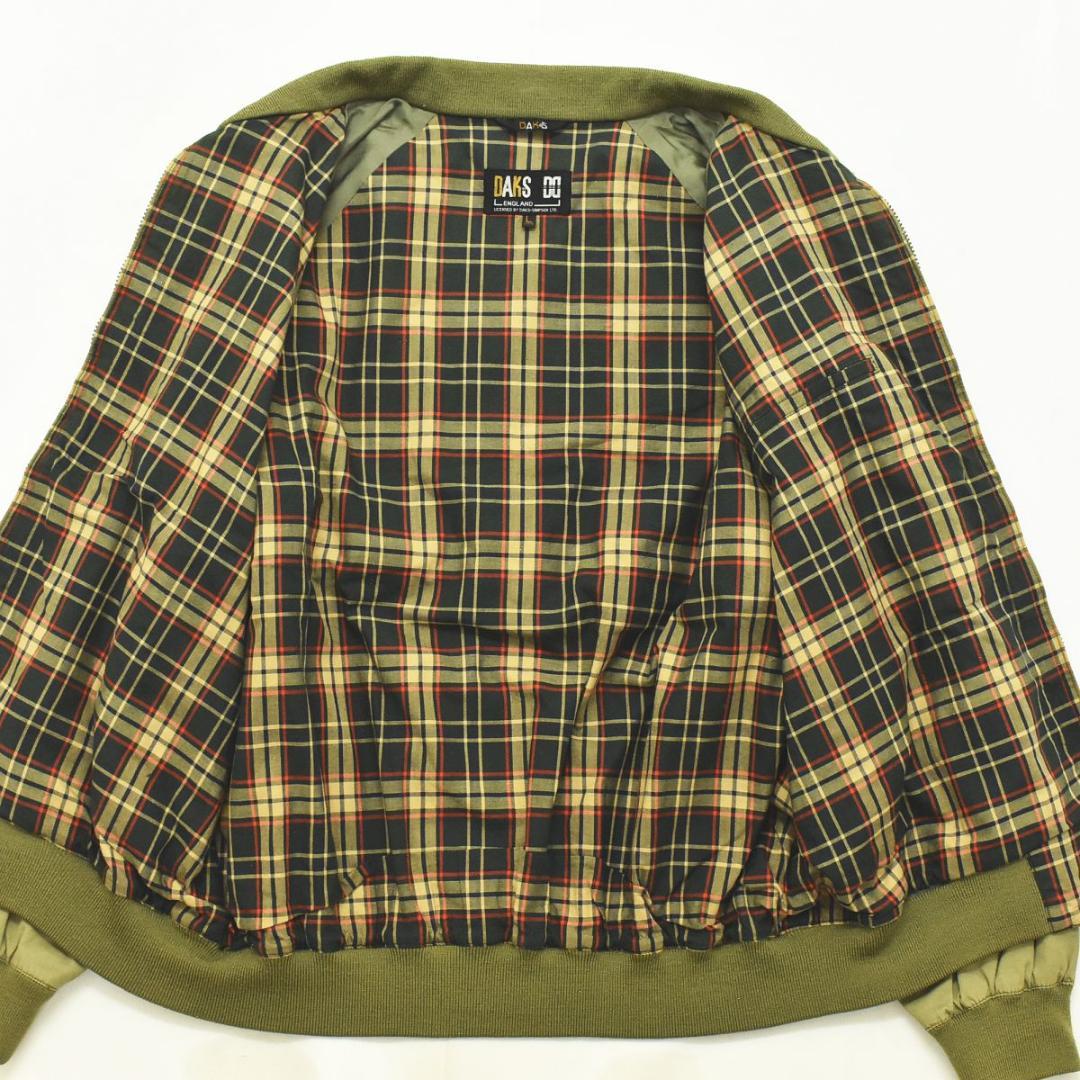 【定番】 ダックス DAKS 裏 チェック柄 スウィングトップ L カーキ