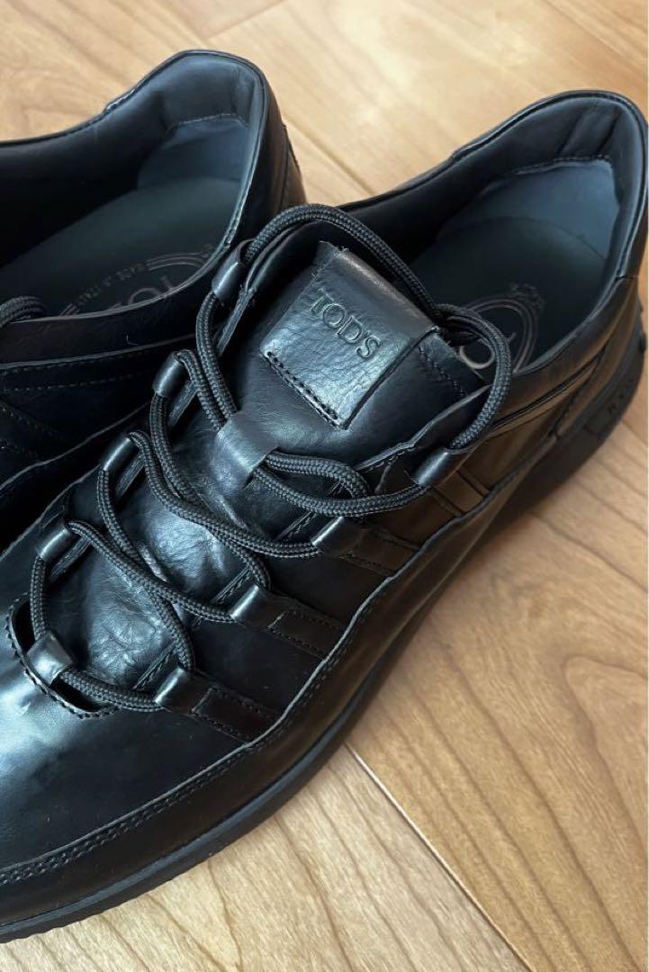 TOD'S(トッズ) NO CODE 01レザースニーカー ブラック サイズ 7