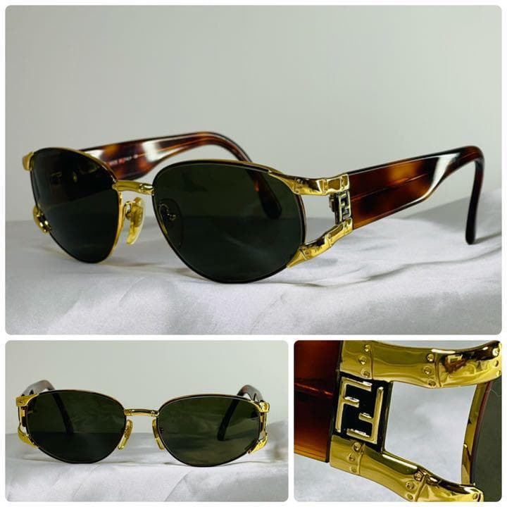 全ての全ての(極美品!)FENDI フェンディ サイドロゴ べっ甲柄