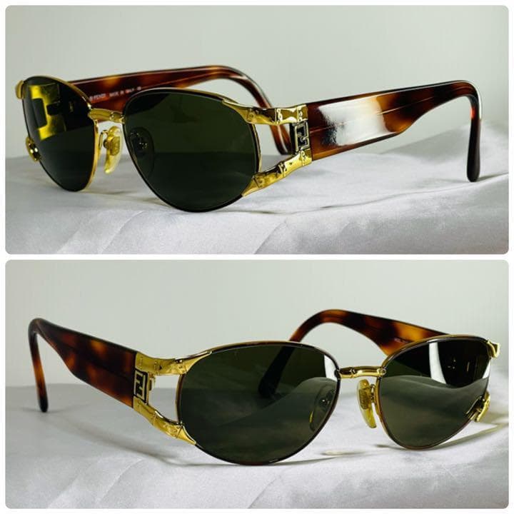 全ての全ての(極美品!)FENDI フェンディ サイドロゴ べっ甲柄