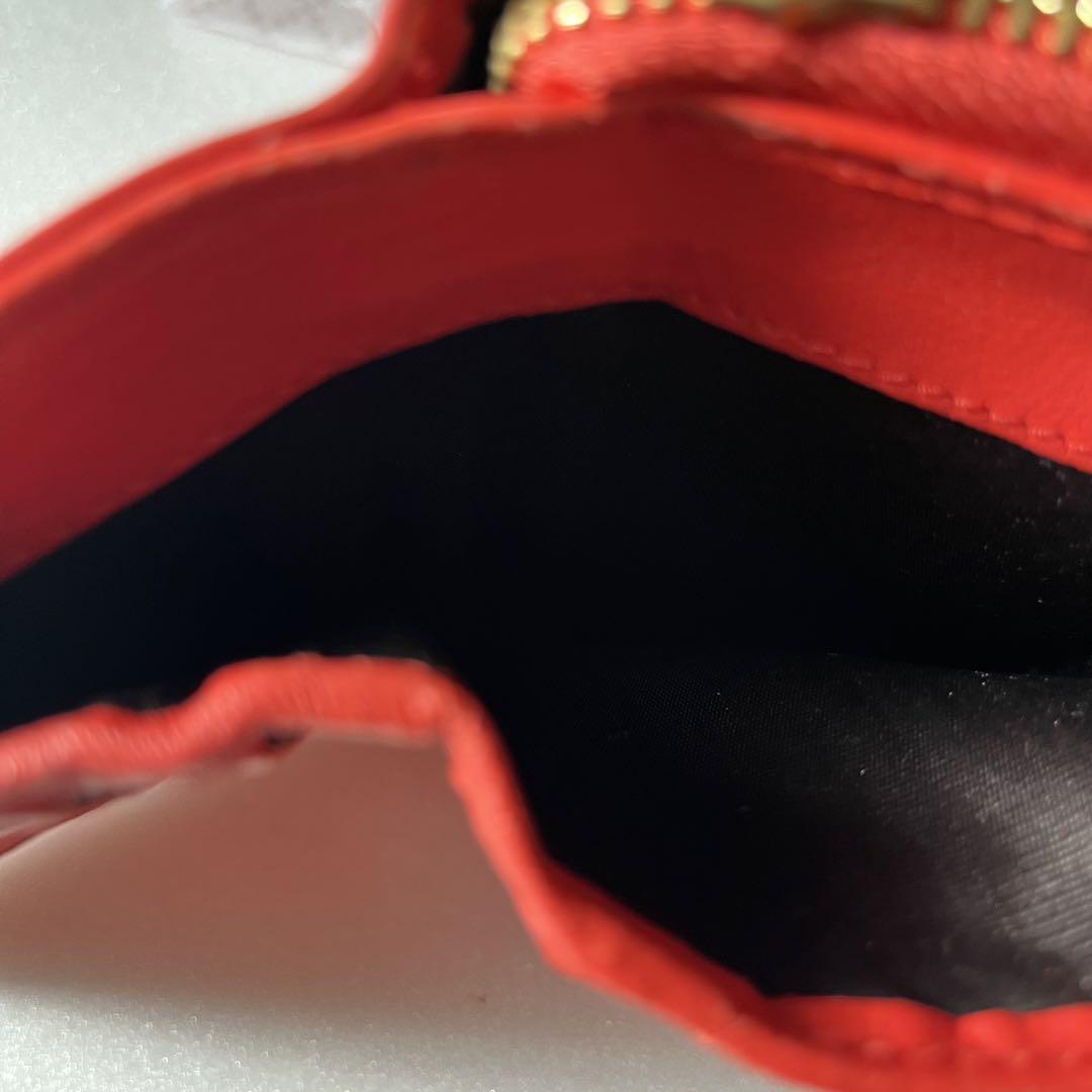 GUCCI グッチ シマ 二つ折り財布 ラウンドファスナー 赤