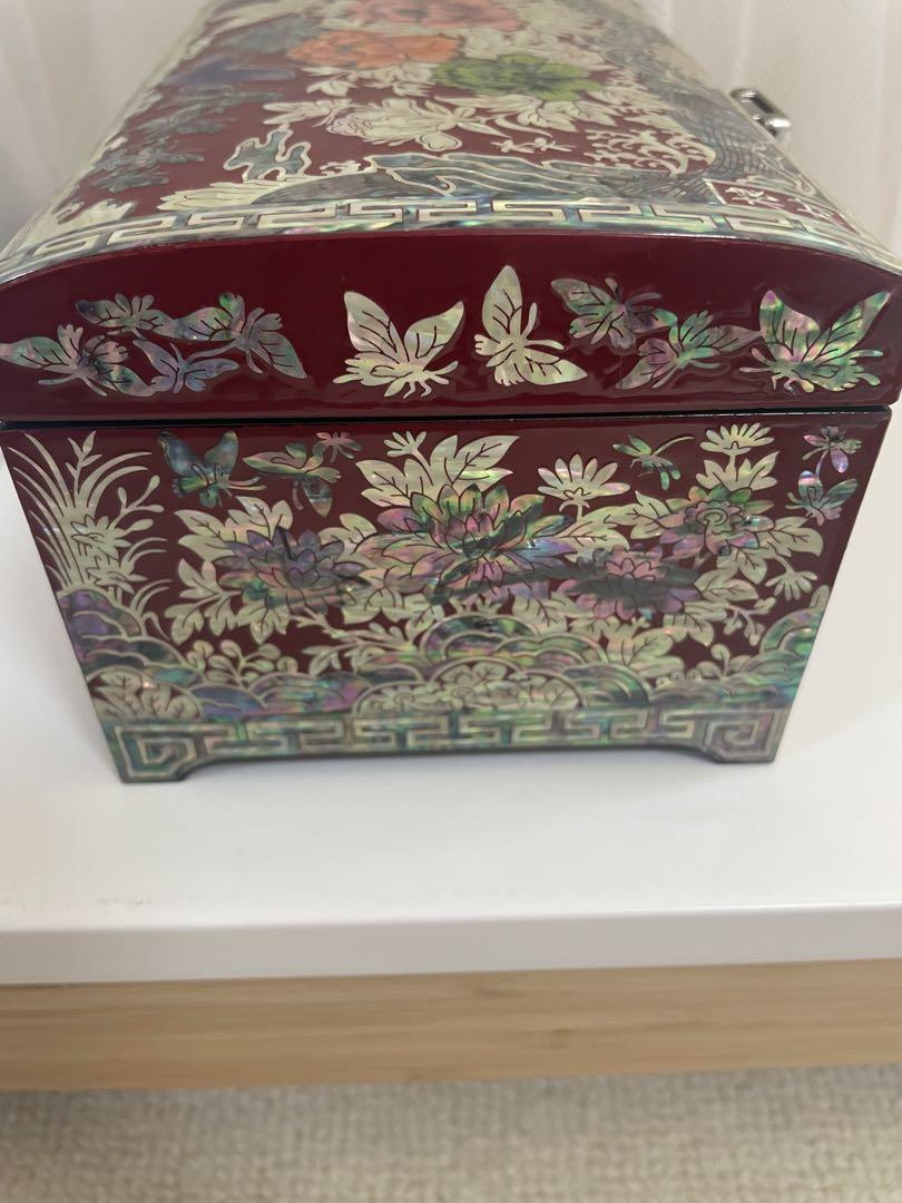 螺鈿ジュエリーボックス 螺鈿細工文化財技能人作品