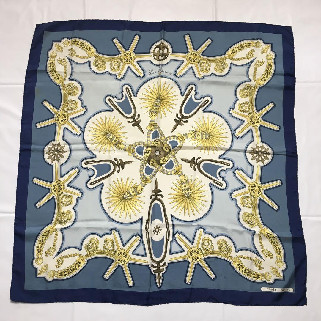 2506-38｜美品｜エルメス カレ 90 スカーフ シルク ブラック
