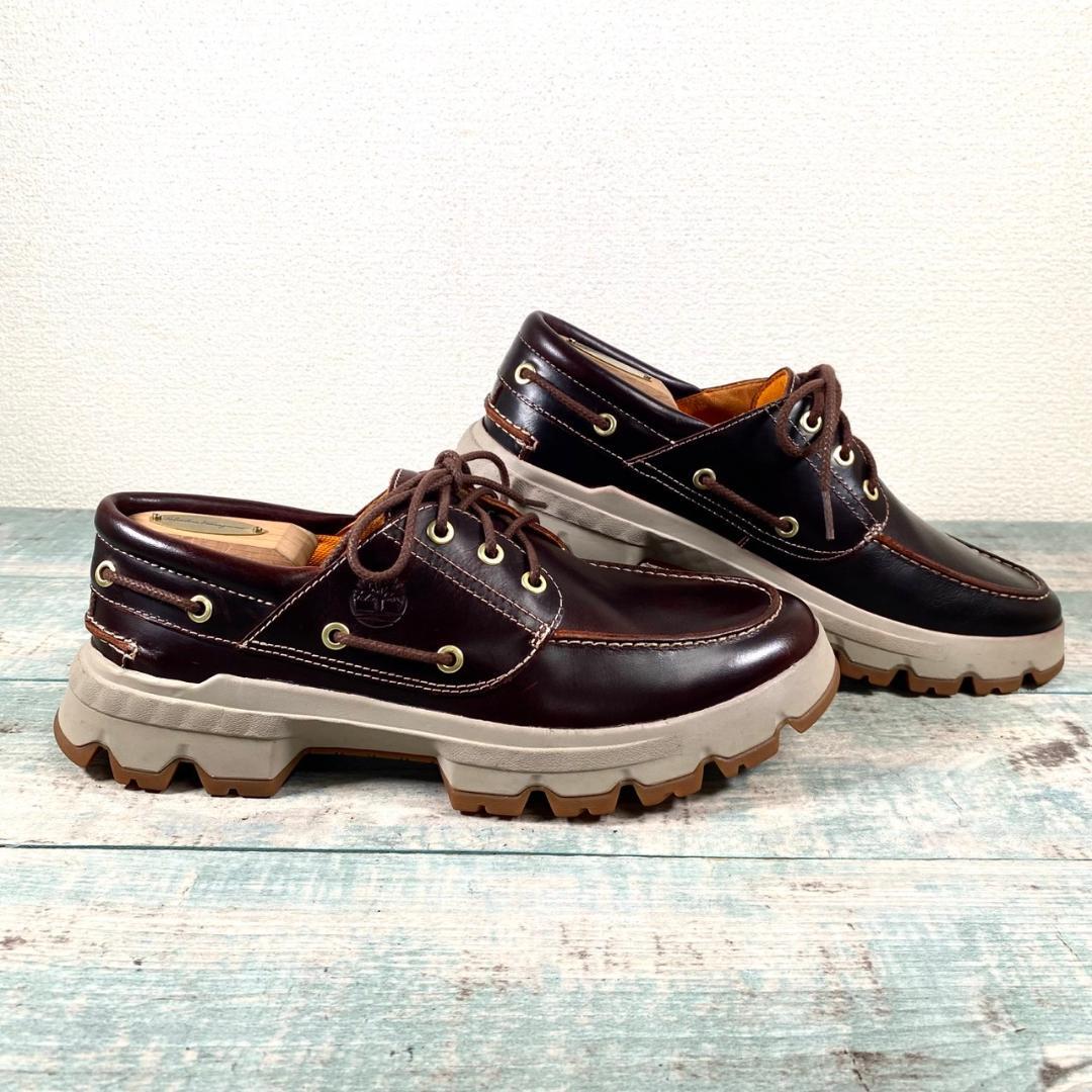 超美品 希少 Timberland 3eye 厚底 レースアップ ブーツ 26