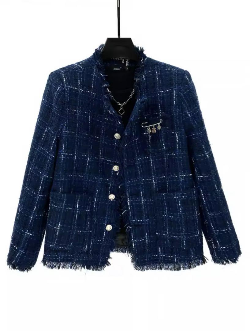 【ALUDE SELECT】blue check tweed jacket ALUDE SELECT】blue check tweed jacket | 【ALUDE】韓国メンズ