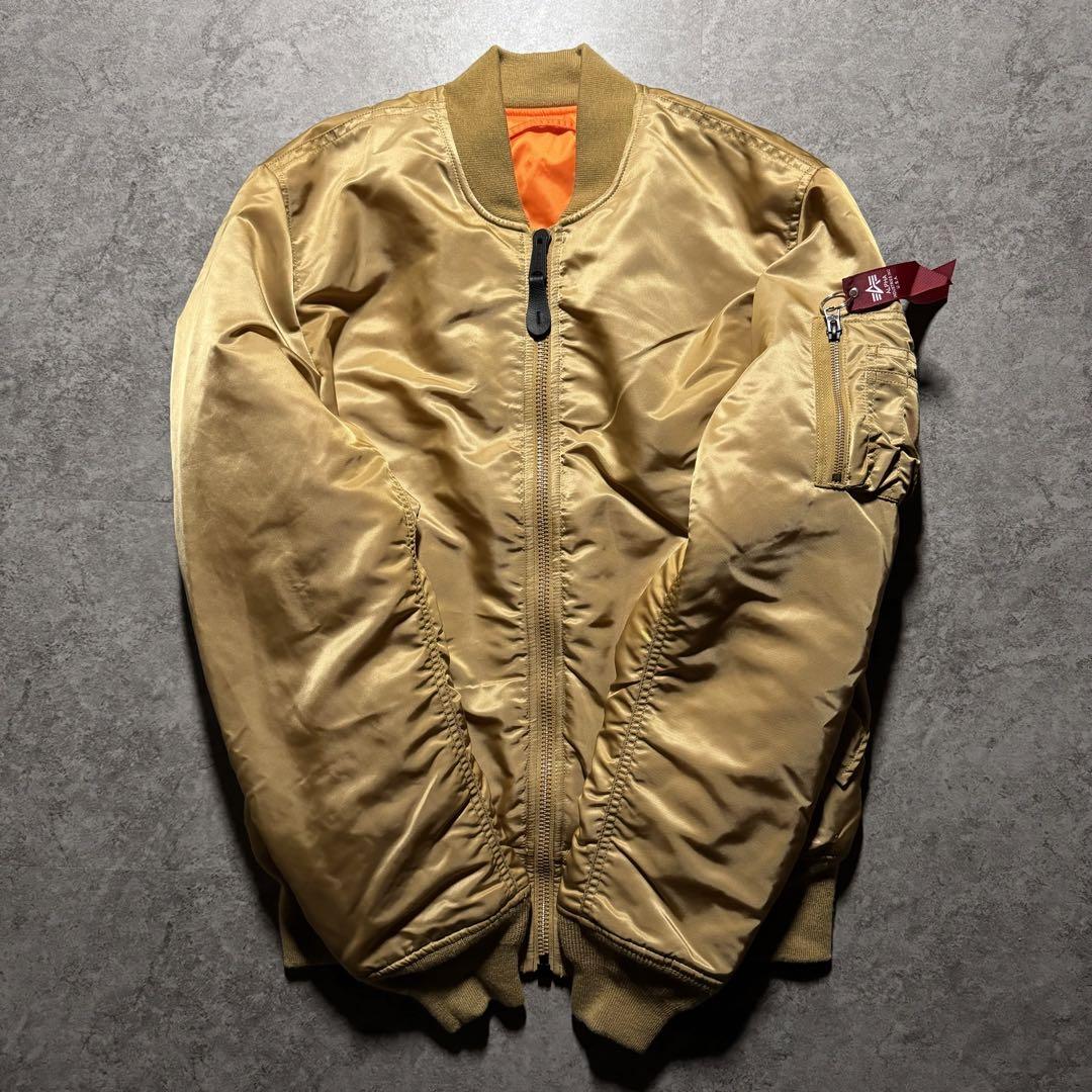 【極美品】アルファ　XL フライトジャケット　MA-1 希少カラー　リボン付き awardsandwinners.com
