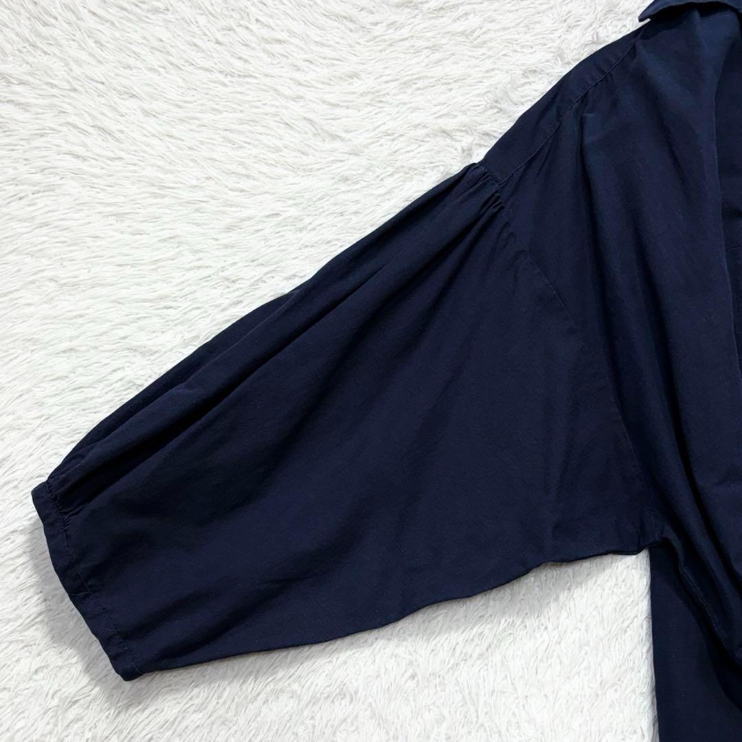 プレインピープル リネン コットン スキッパー ブラウス 上品