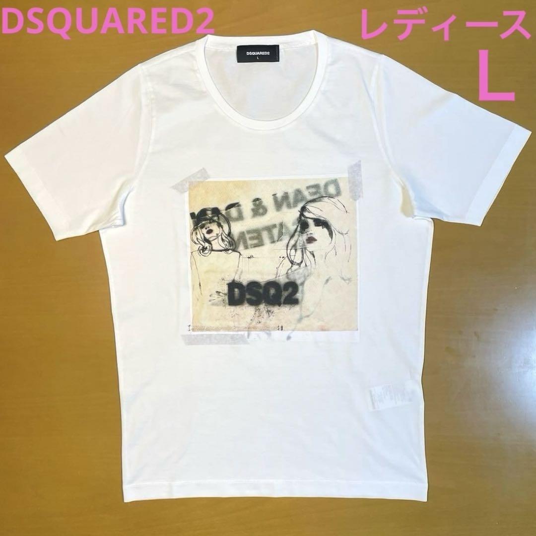 DSQUARED2 ディースクエアード イラストプリント Tシャツ L