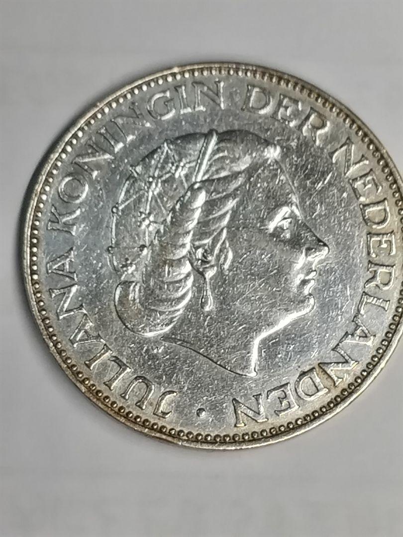 pn428 オランダ 2.5ギルダー コイン 1960年 銀貨 エラー硬貨 pn428 オランダ 2.5ギルダー コイン 1960年 銀貨 エラー硬貨