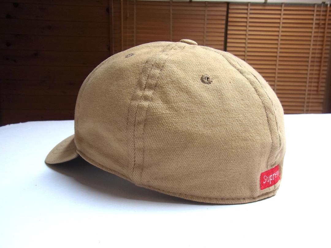 スーパーセール 目玉商品 Supreme cap 初期＜S＞ロゴキャップ（ベージュ）／ボックスロゴ 帽子