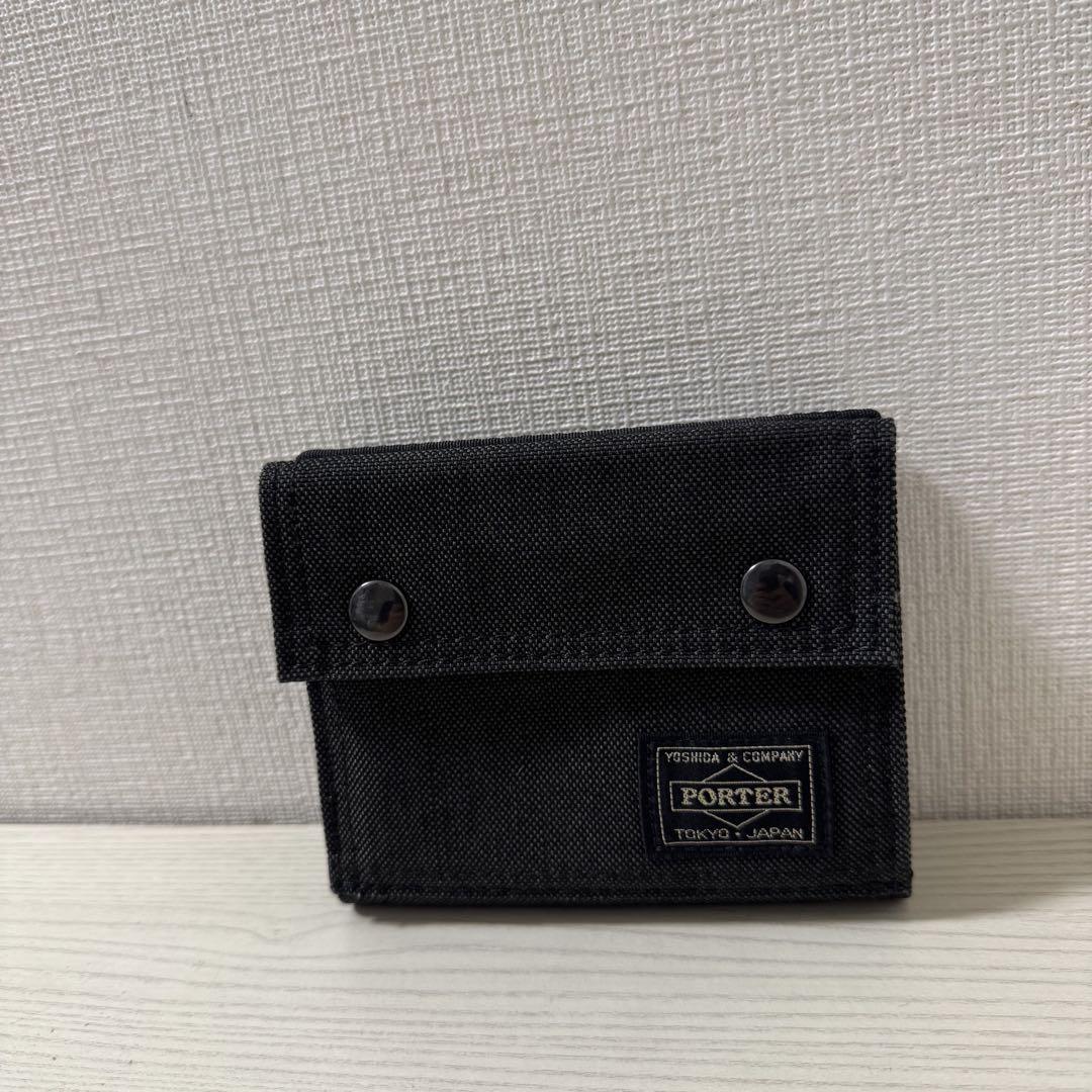 PORTER スモーキー二つ折り財布 ブラック PORTER - PORTER / ポーター ◇二つ折り財布/スモーキー