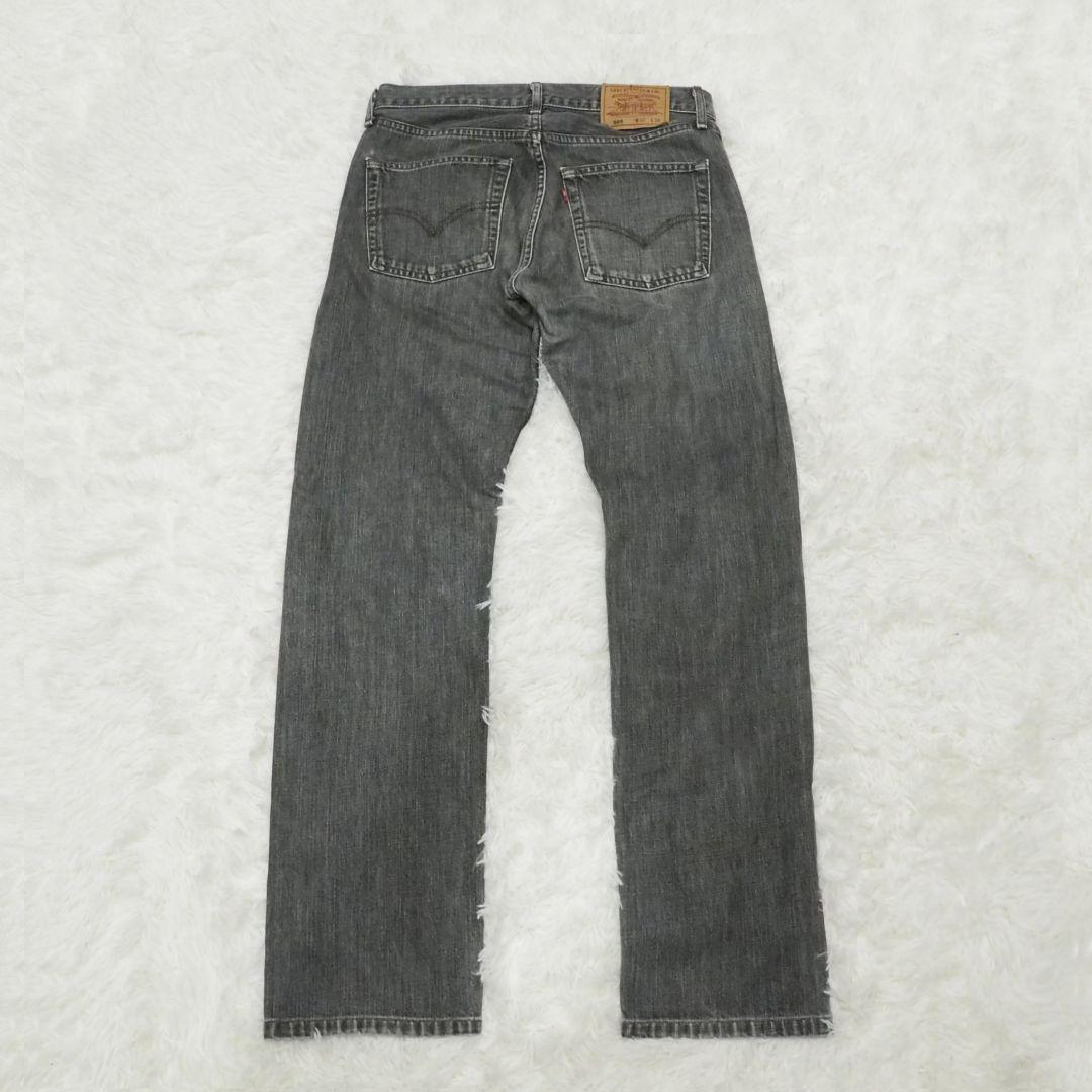 良品 Levi's 505 ブラックデニム W32 先染め 00s 日本製J38