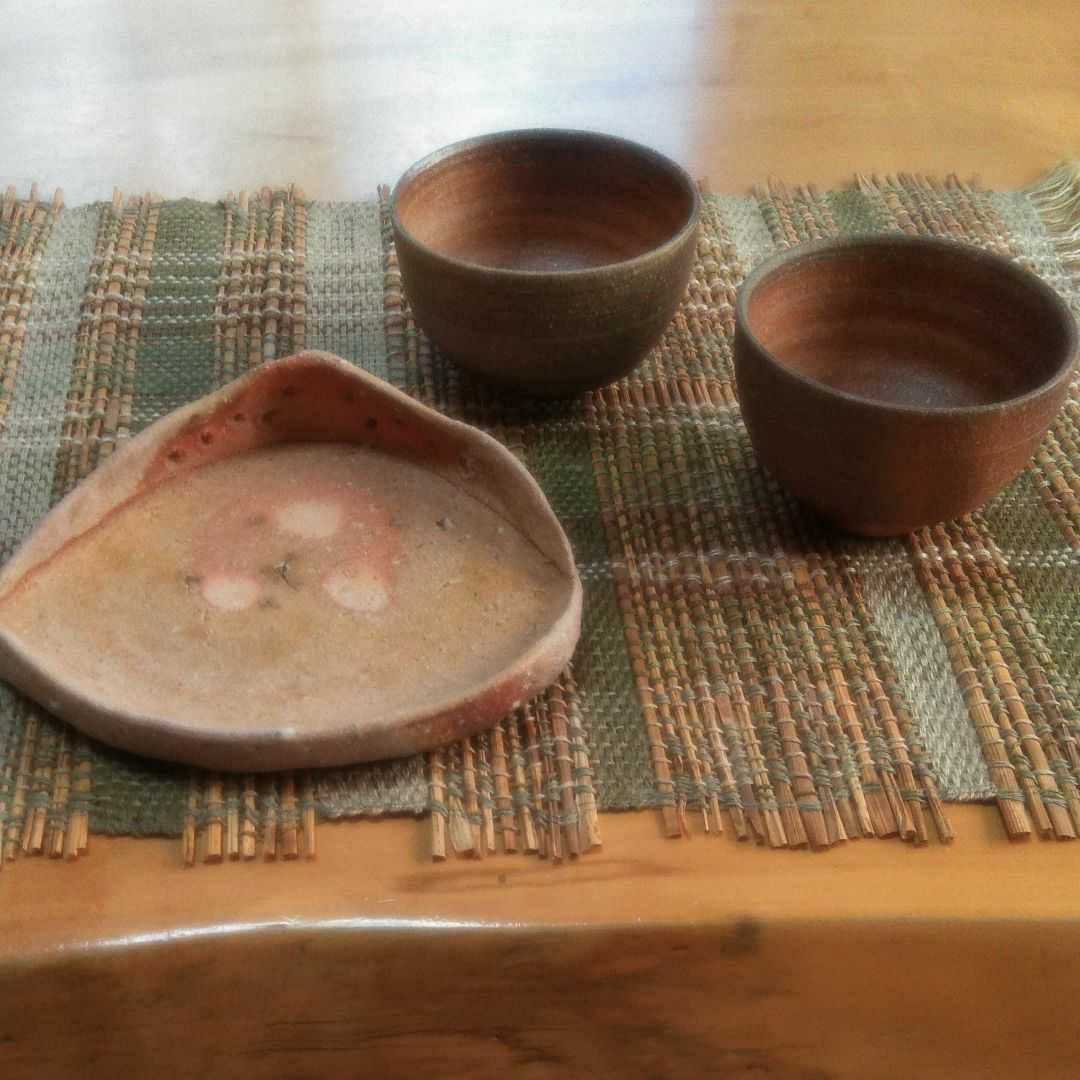 陶芸家　北森義人　焼き物　５点セット　湯呑み　小鉢　未使用 陶芸家 北森義人 焼き物 湯呑み お菓子皿 食器 3点セット