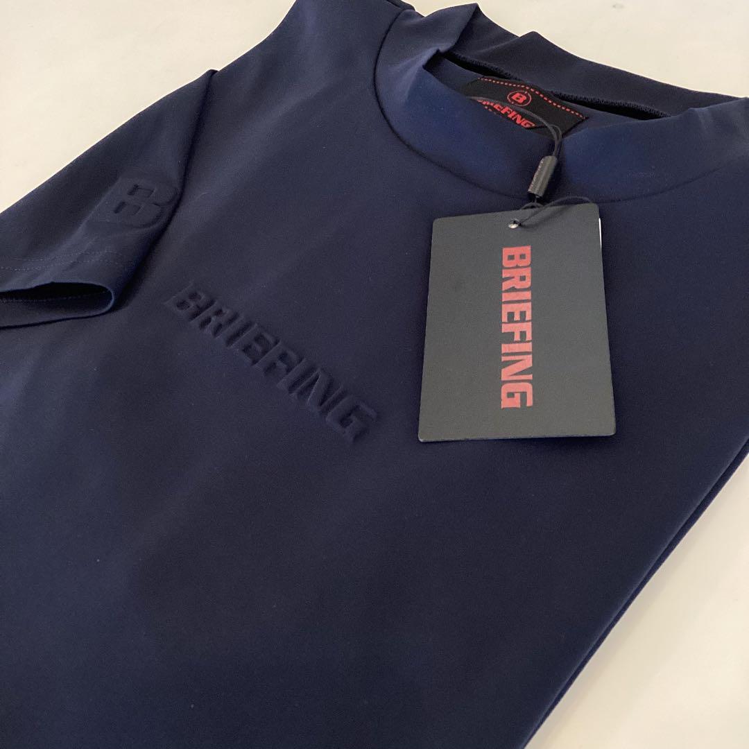 新品　BRIEFING MINI 3D LOGO HIGHNECK ネイビー MEN'S MINI 3D LOGO CREWNECK（メンズミニ3Dロゴグルーネック