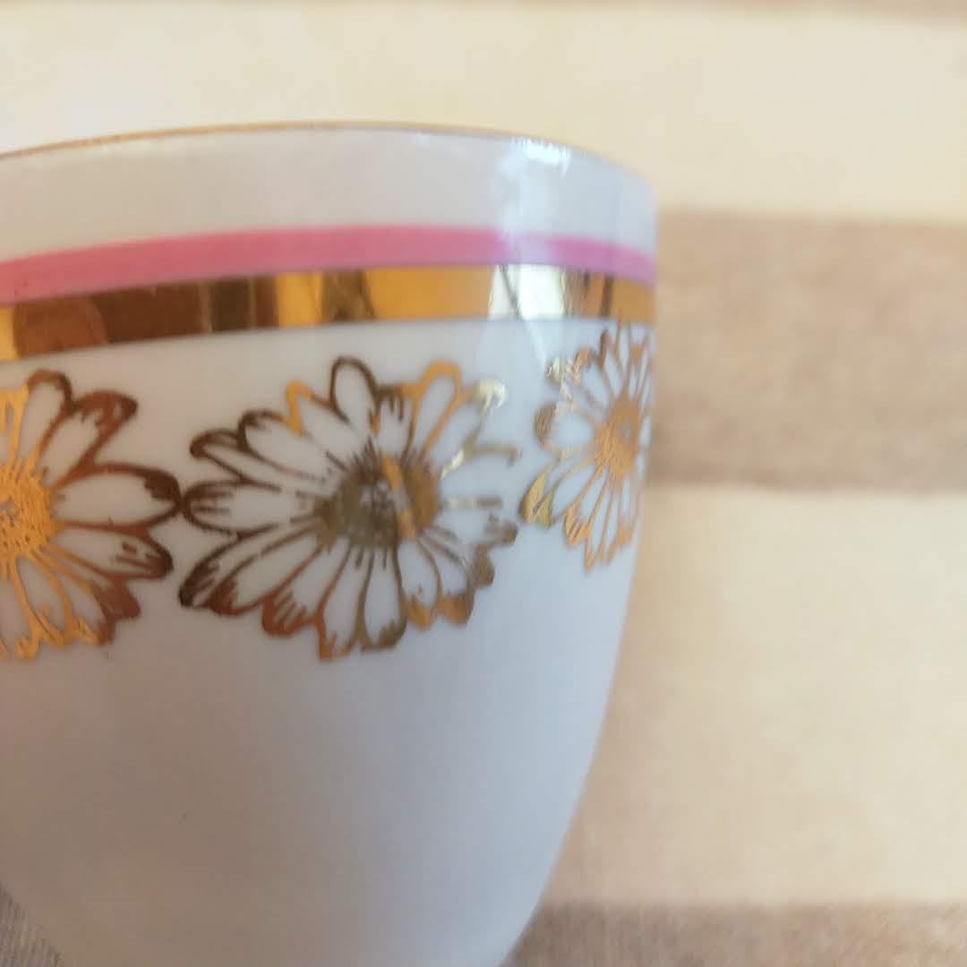 レア！チェコスロバキア製の芸者柄カップ&ソーサー 割れ、カケ