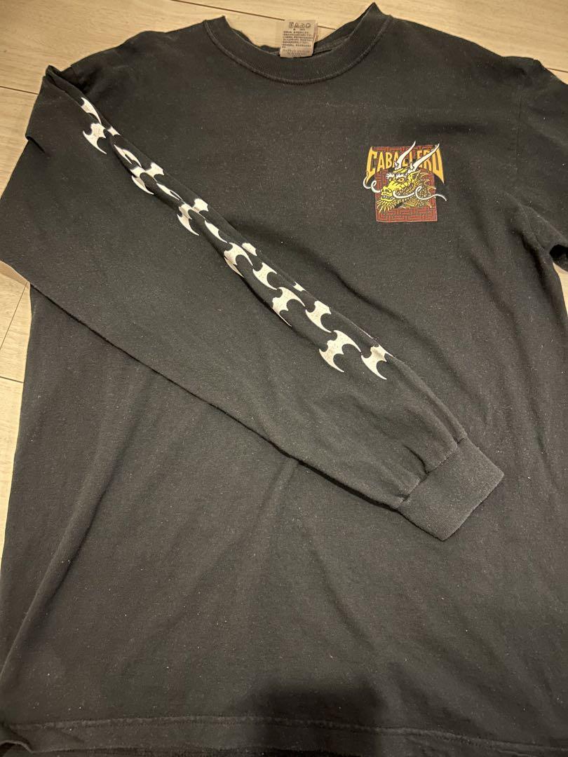 古着美品00s POWELL CABALLERO ドラゴン　龍　ロンT