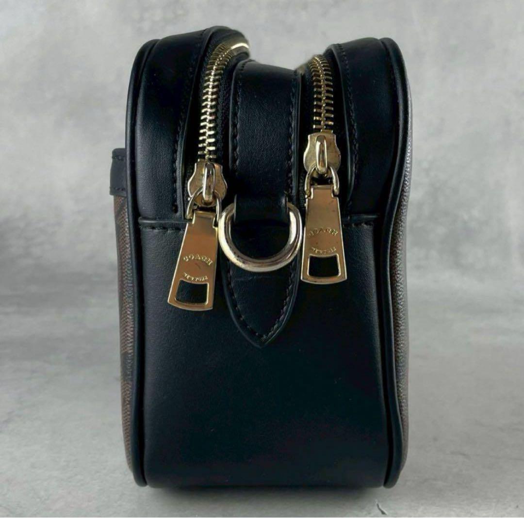 ✨極美品✨コーチ　ショルダーバッグ 2way シグネチャー　ダブルファスナー
