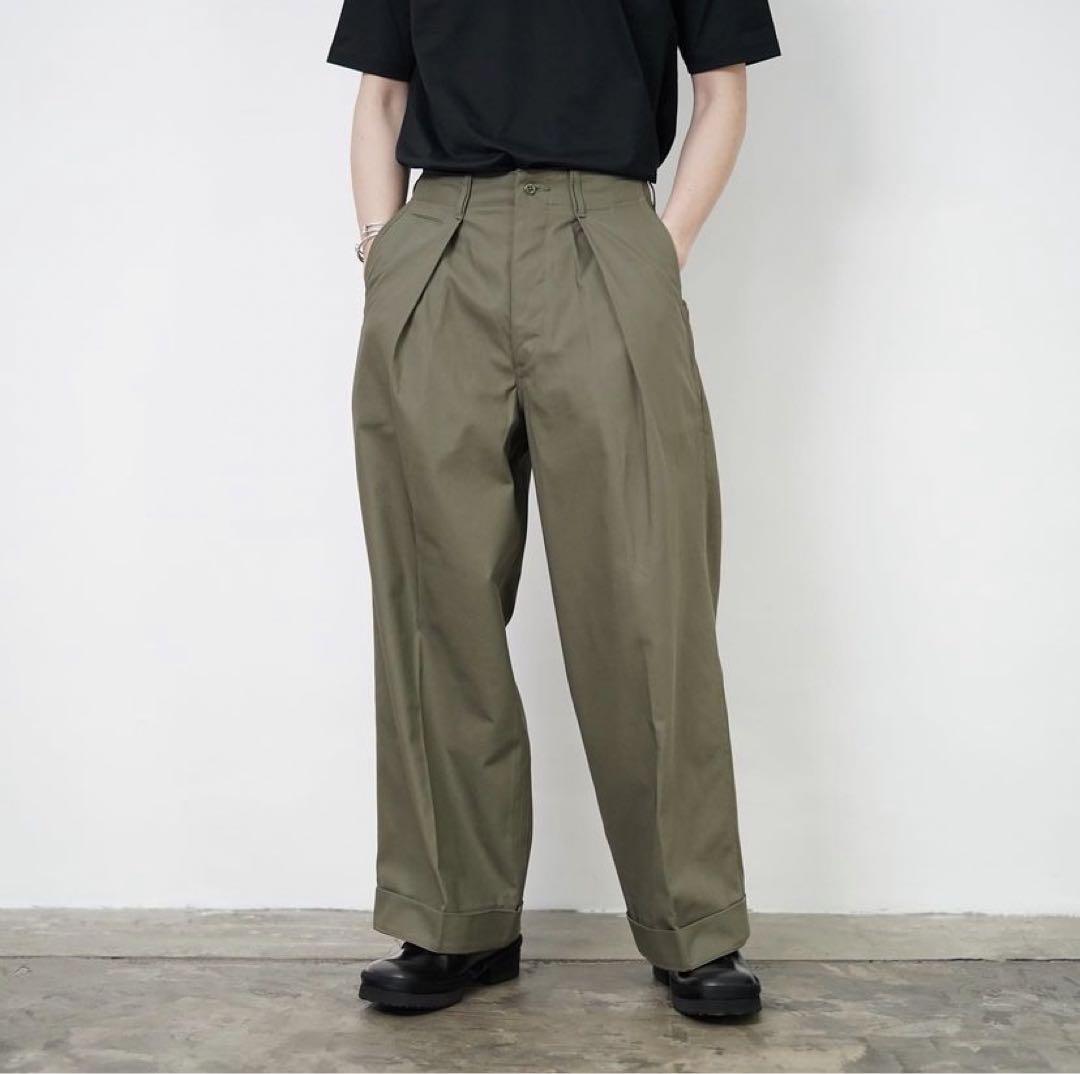 保障できる】 MARKAWARE カラーolive WIDE 41KHAKI スラックス