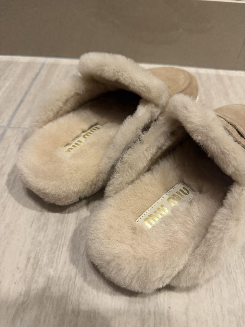 MiuMiu スエード ミュール サンダル miumiu スエードミュール
